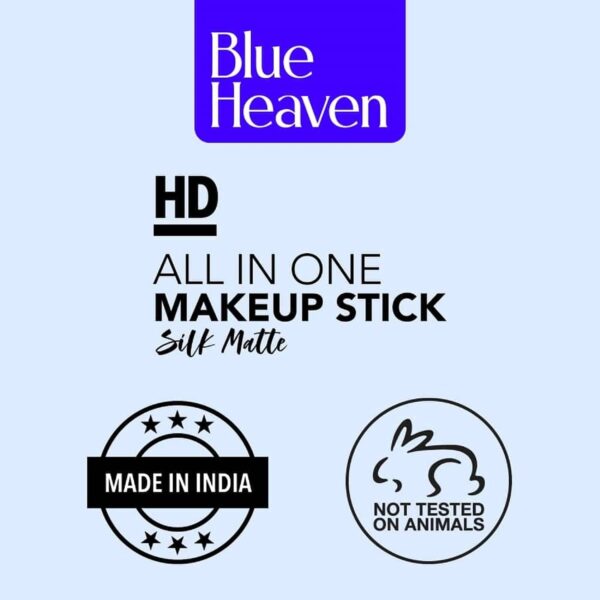 Blue Heaven All-In-One Makeup Stick - Medium 101 | Matte Coverage | 12 Hr Stay | 10g - Image 4