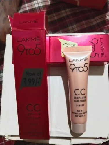 Lakme 9 To 5 Complexion Care CC Cream - 02 Honey | SPF 30 PA++ | 30g photo review