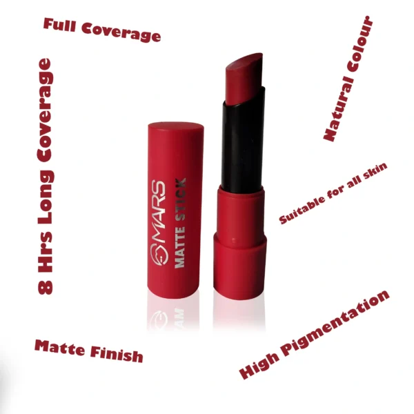 mars lipstick rich red features