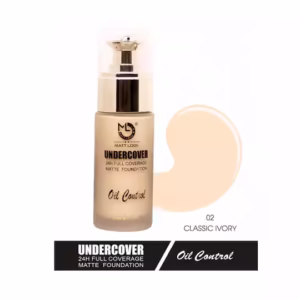 Matt Look Undercover 24H Full Coverage Matte Foundation Oil Control 02 Classic Ivory