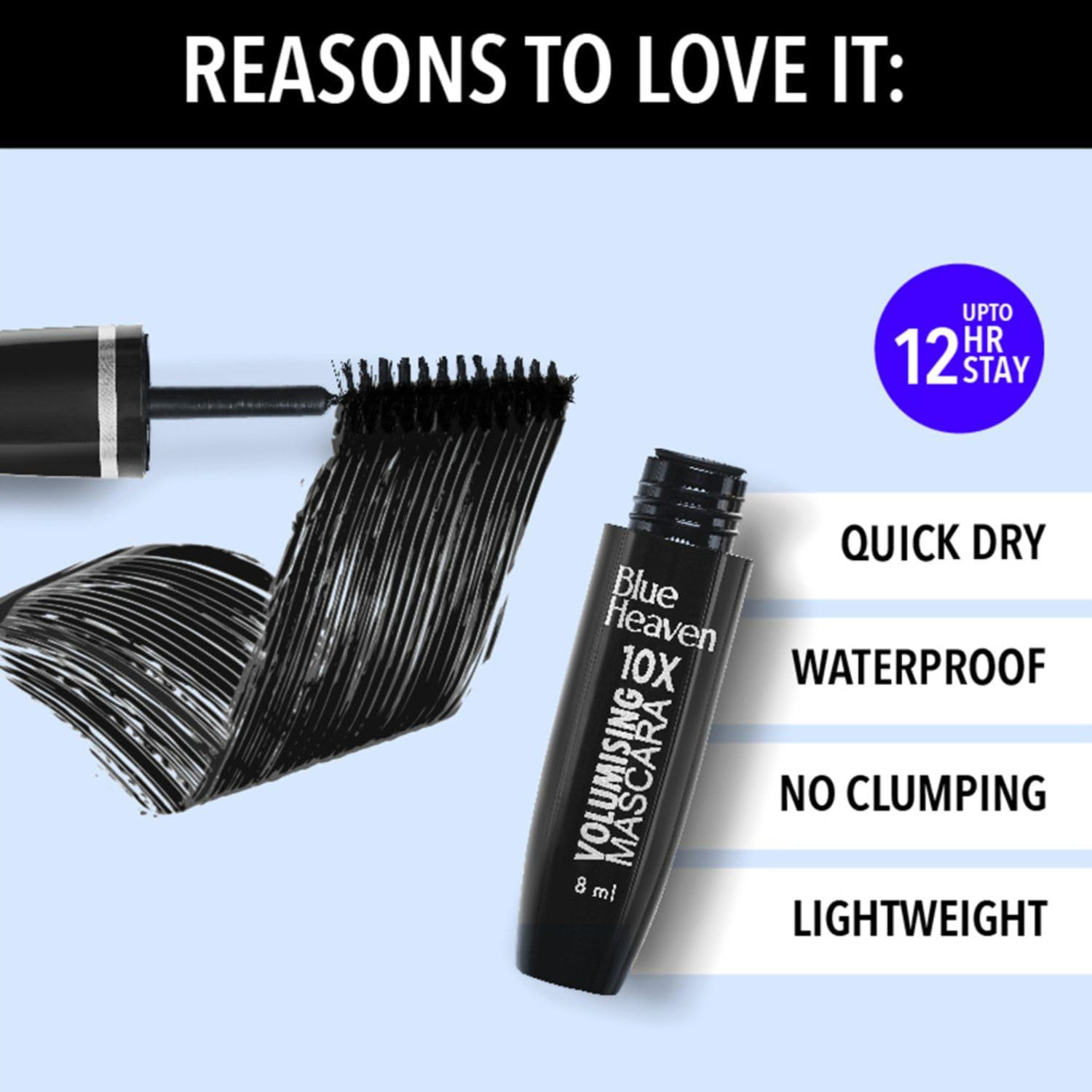 Blue Heaven 10x Volumising Mascara 12 Hr