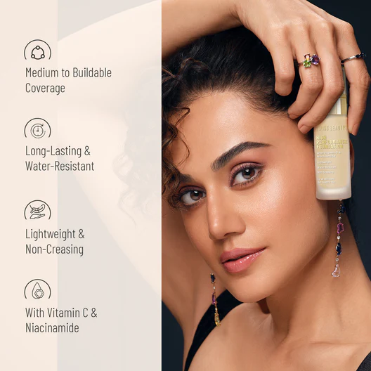 Swiss Beauty High Coverage Foundation – Shade 02 Rose Blush | Waterproof & Lightweight Breathable Formula with Niacinamide (55g) - Image 3