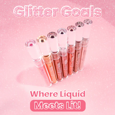 ME-ON Glitter Goals Liquid Eyeshadow – Shade 04 Rose Gold | Long-Wear Metallic Sparkle & Quick-Dry Waterproof Formula (6ml) - Image 3