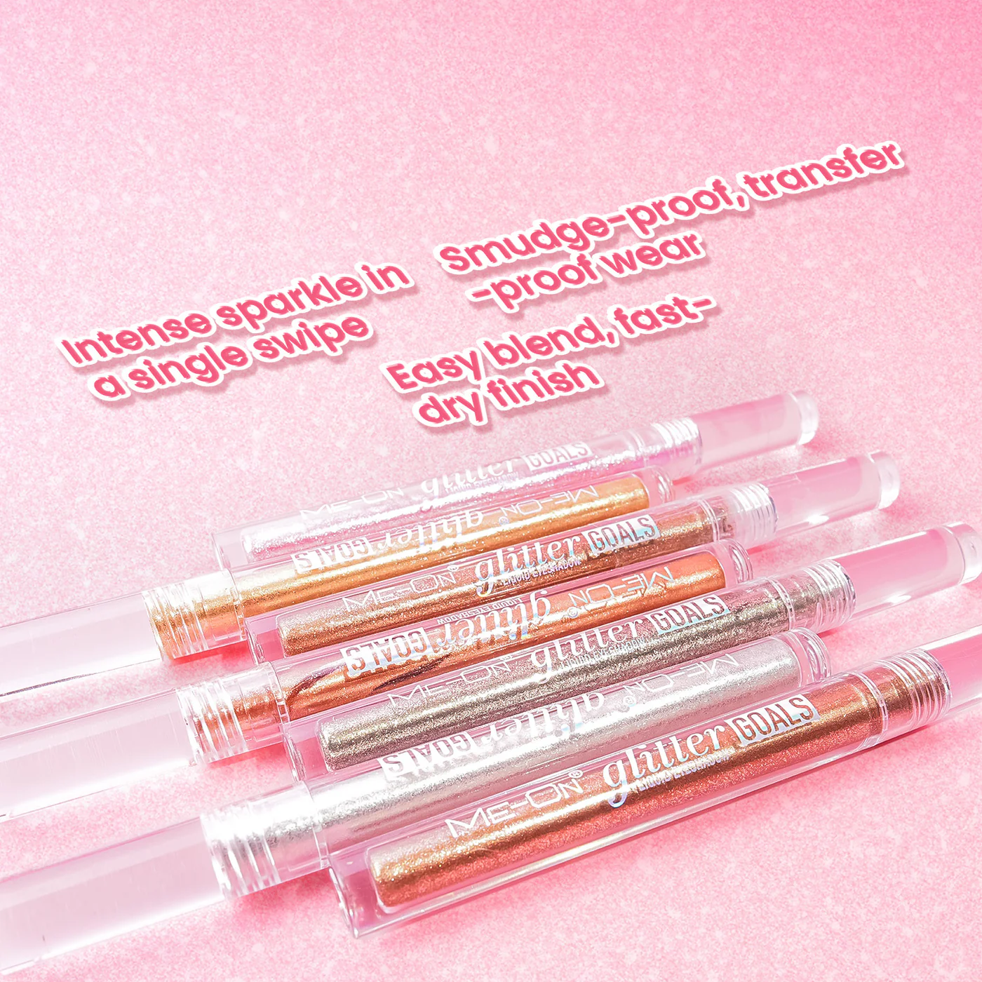 ME-ON Glitter Goals Liquid Eyeshadow – Shade 04 Rose Gold | Long-Wear Metallic Sparkle & Quick-Dry Waterproof Formula (6ml) - Image 4