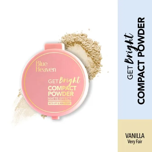 Blue Heaven Compact Powder with SPF Protection – Long-Wear Matte Finish & Sun Defense Formula