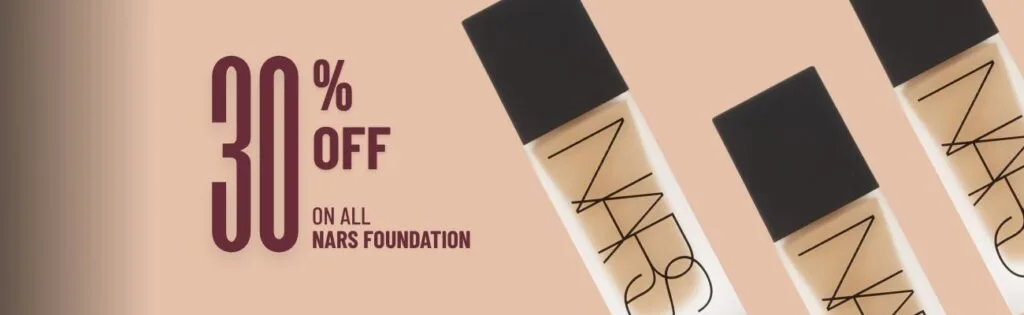 30% off all NARS foundation