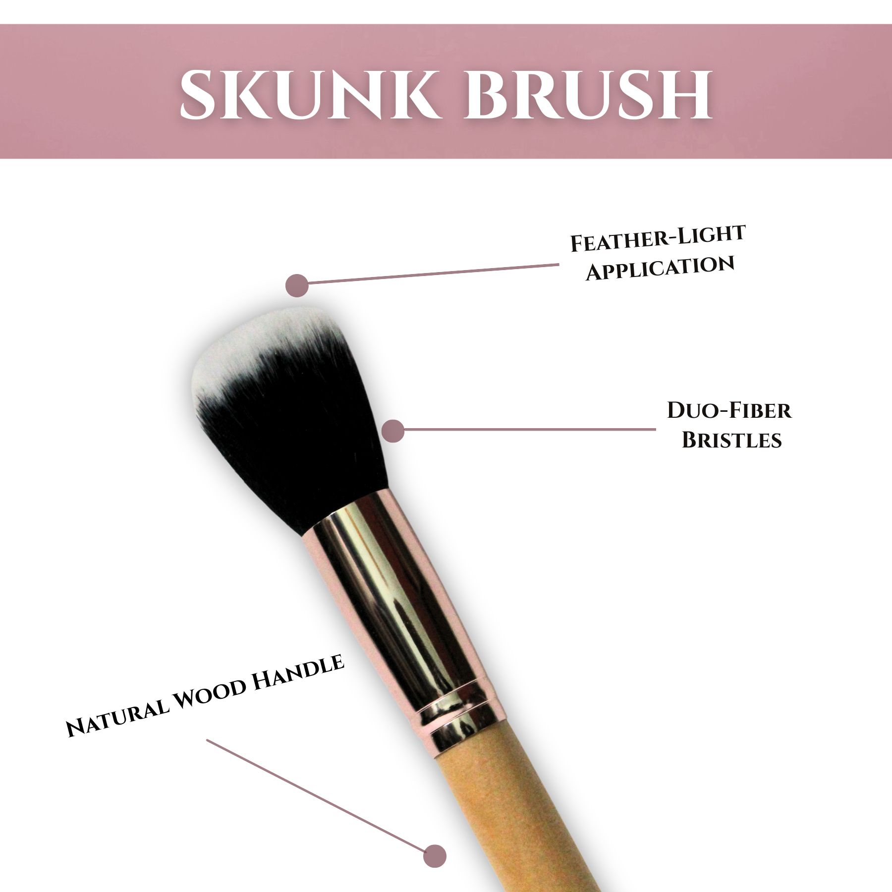 High-quality synthetic dome-shaped powder brush for seamless makeup blending