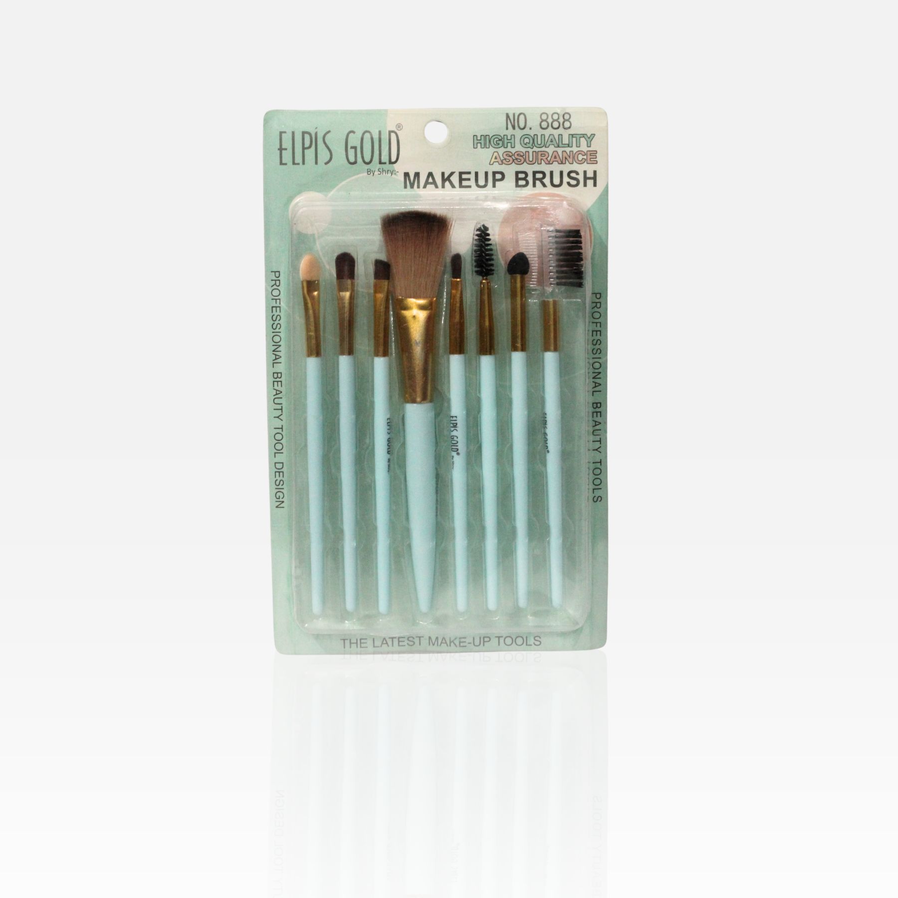 Elpis Gold 8-Piece Professional Makeup Brush Set – Precision Beauty Tool Kit