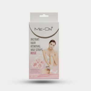 ME-ON Instant Hair Removal Wax Strips (Rose) – Salon-Smooth Skin in Seconds (20 Strips + 2 Finish Wipes)