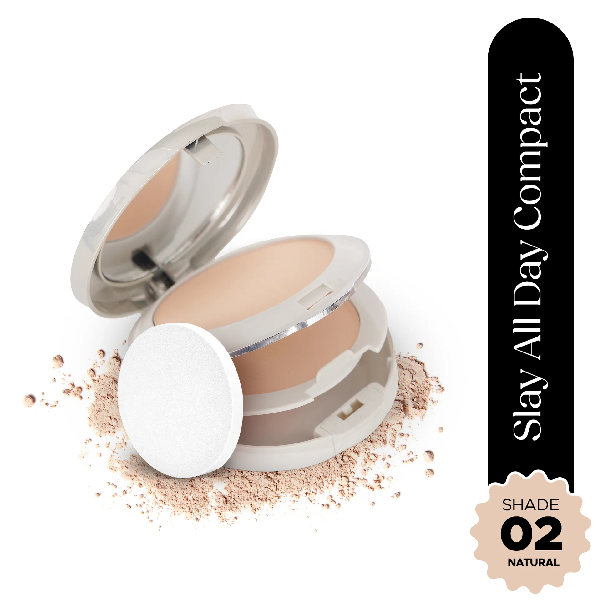 Hilary Rhoda Slay All Day Compact – 2 in 1 Matte and Shimmer Face Powder - Image 2