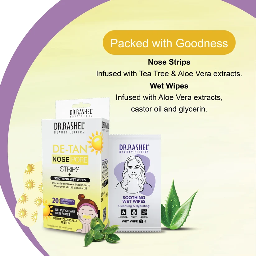 Dr. Rashel De-Tan Nose Pore Cleansing Strips (10 Strips) – Deep Pore Cleansing & Blackhead Remover {Pack of 2} - Image 5