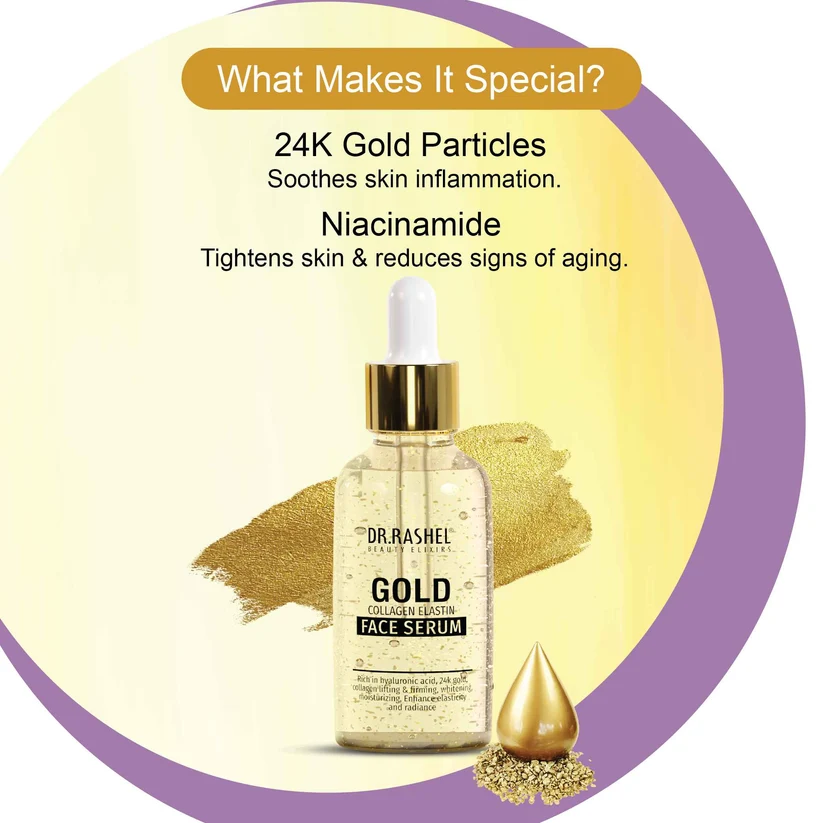 Dr. Rashel Gold Face Serum (30 ml) – Anti-Aging & Radiance Boosting Serum with 24K Gold & Niacinamide - Image 8