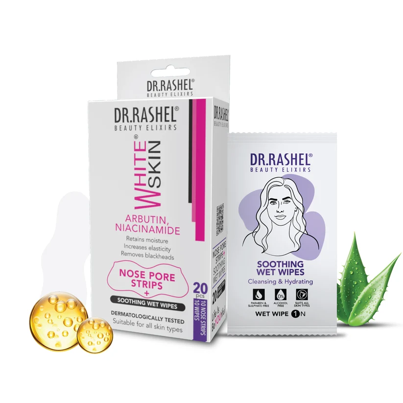 Brightening and blackhead removal nose strips with Niacinamide and Arbutin