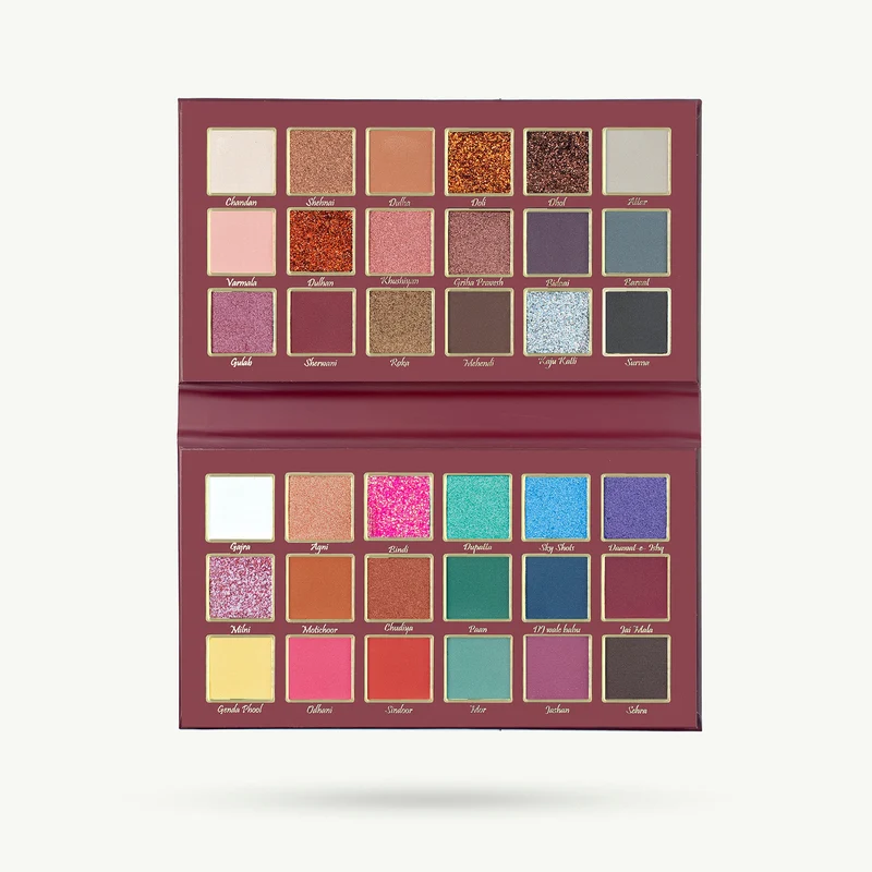 Highly pigmented festive 36 shade eyeshadow palette for long-lasting eye makeup looks